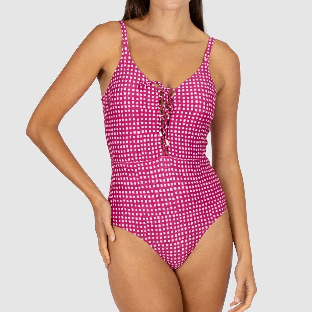 Baku Lace Up One Piece - size 8CAN